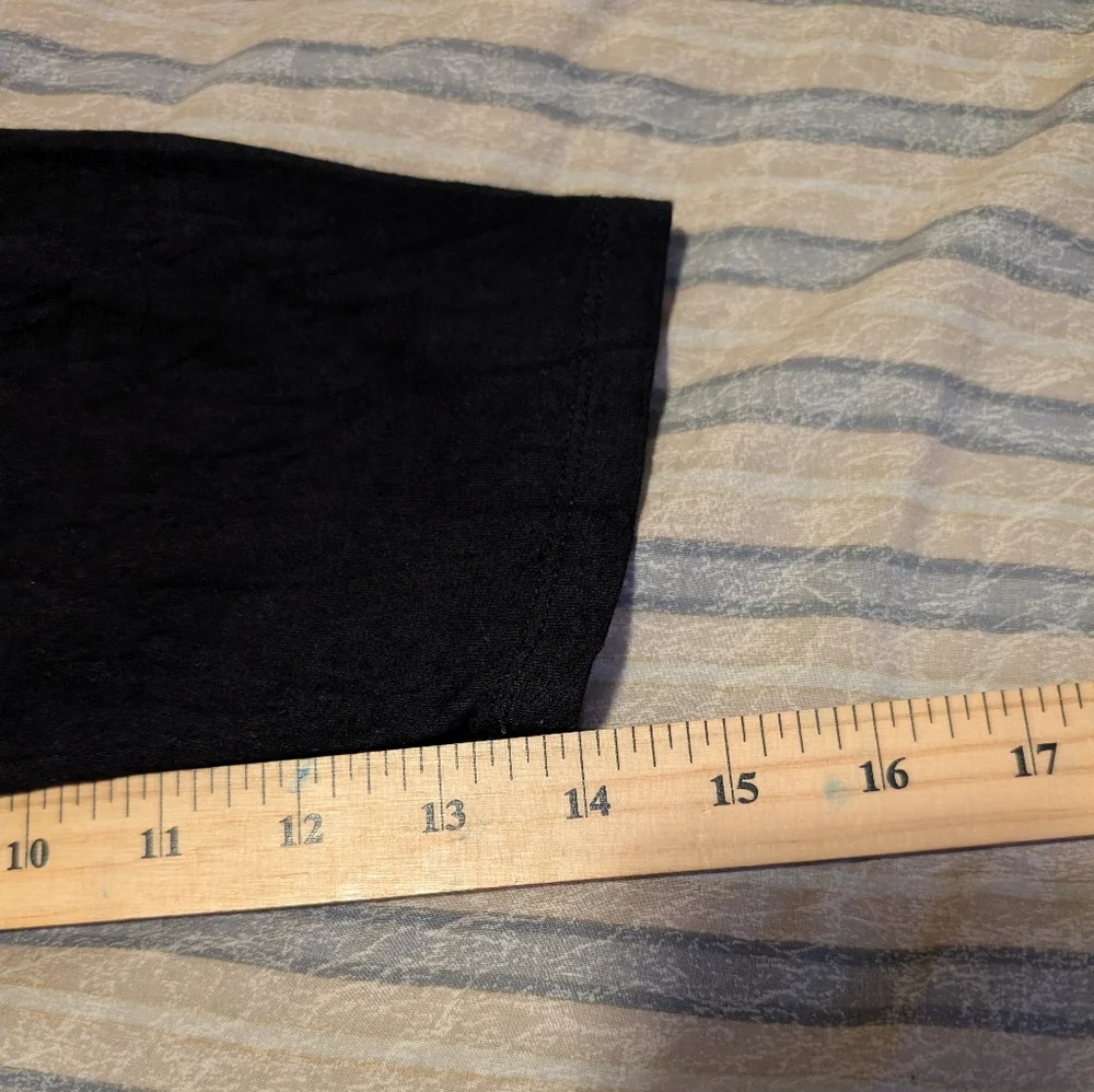 Michael Kors Women’s 3X Black Flowy Layered Top 3/4 Sleeve Tunic Plus Size - Picture 4 of 7